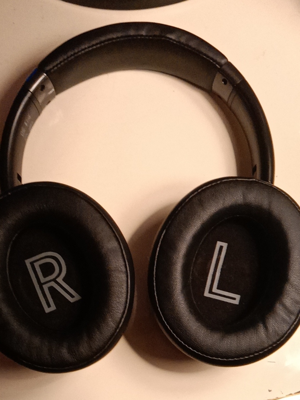 Black Over-Ear Headphones with L/R Ear Labels
